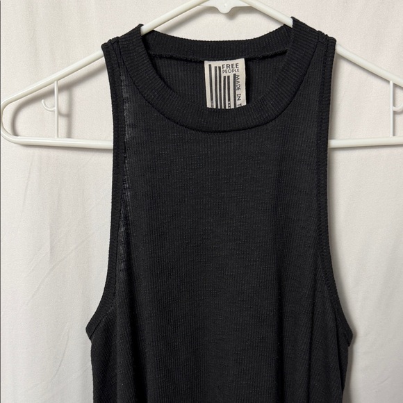 Free People Black Ribbed Tank Top Size Small Petite - Picture 2 of 7